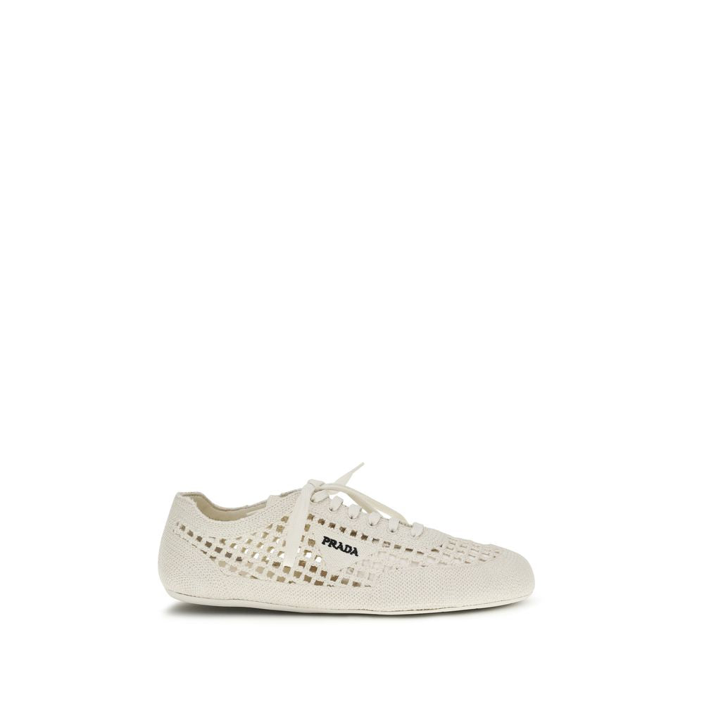 Prada Beige Fabric Low Top Sneakers Curated Luxury Accessories by Orvyn
