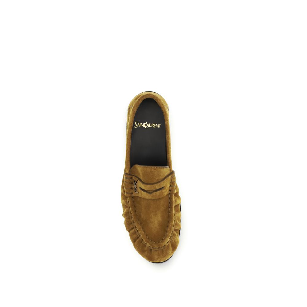 Saint Laurent Beige Suede Le Loafer Loafers