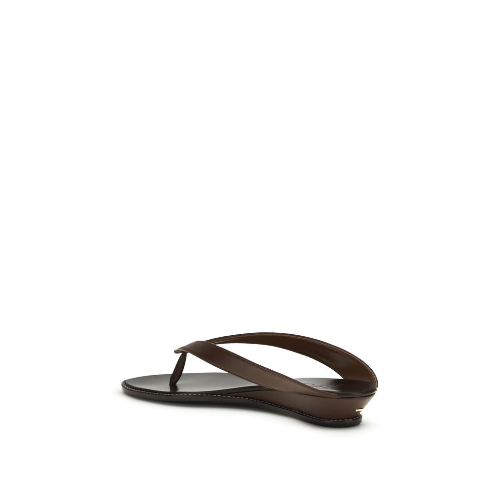 Giuseppe Zanotti Brown Calf Leather Bos Taurus Platform Sandals Curated Luxury Accessories by Orvyn