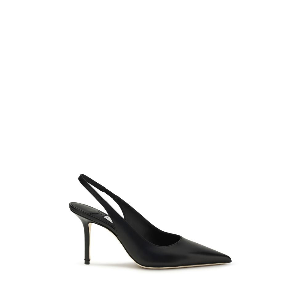 Jimmy Choo Black Calf Leather Bos Taurus Platform Pumps Curated Luxury Accessories by Orvyn