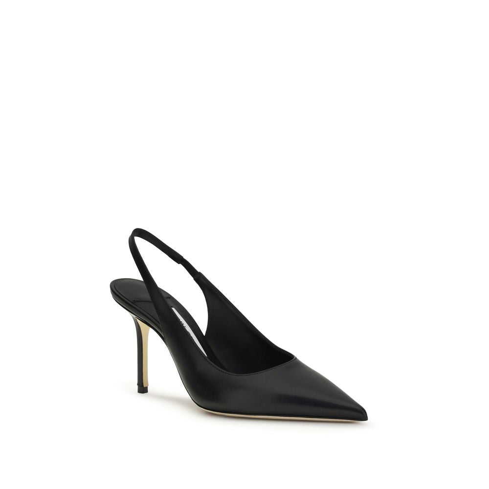 Jimmy Choo Black Calf Leather Bos Taurus Platform Pumps Curated Luxury Accessories by Orvyn