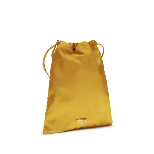 Prada Orange Recycled Polyamide Clutch Bag Curated Luxury Accessories by Orvyn