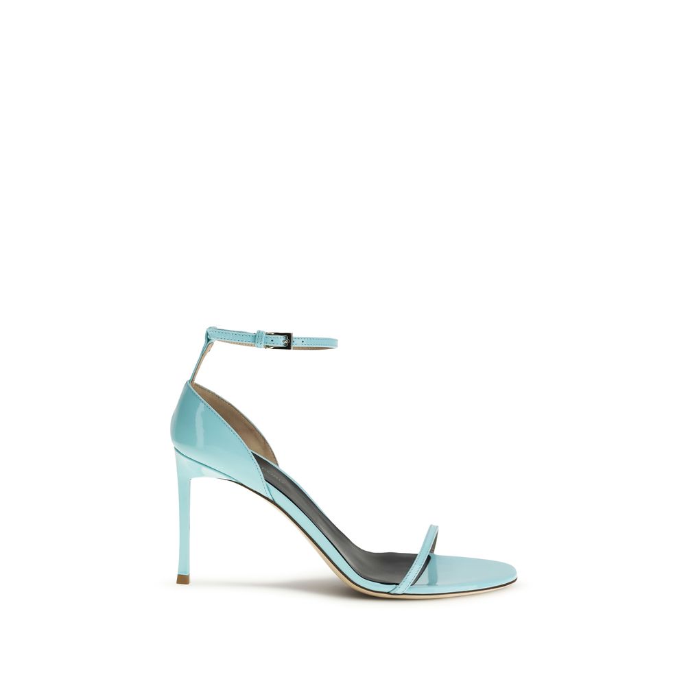 Tom Ford Blue Calf Leather Bos Taurus Stiletto Heel Sandals Curated Luxury Accessories by Orvyn