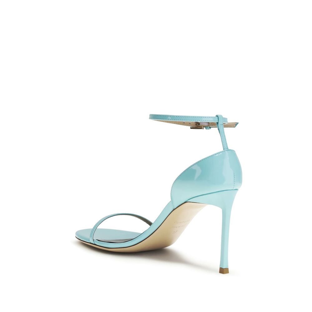 Tom Ford Blue Calf Leather Bos Taurus Stiletto Heel Sandals Curated Luxury Accessories by Orvyn