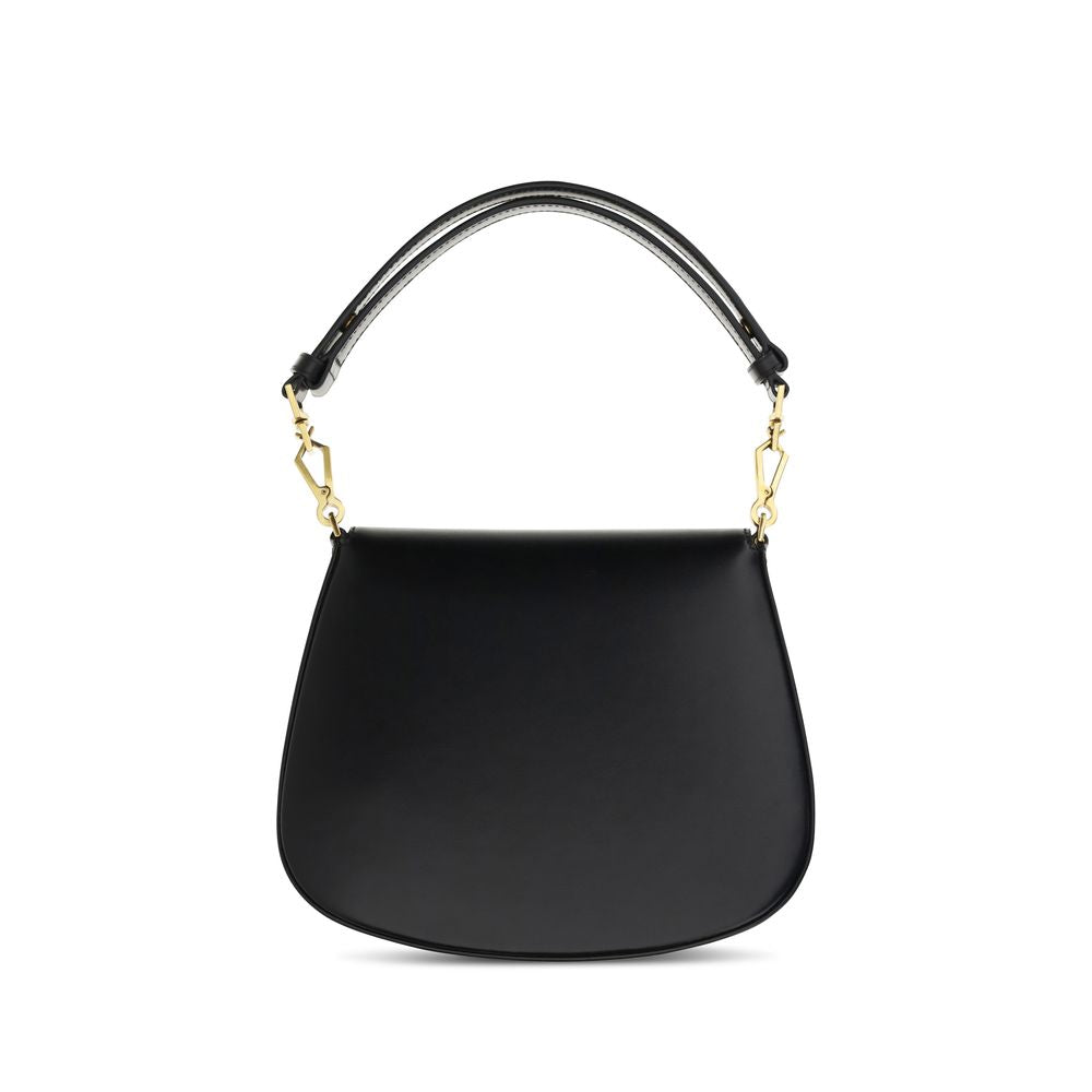 Saint Laurent Black Calf Leather Bos Taurus Handbag Curated Luxury Accessories by Orvyn