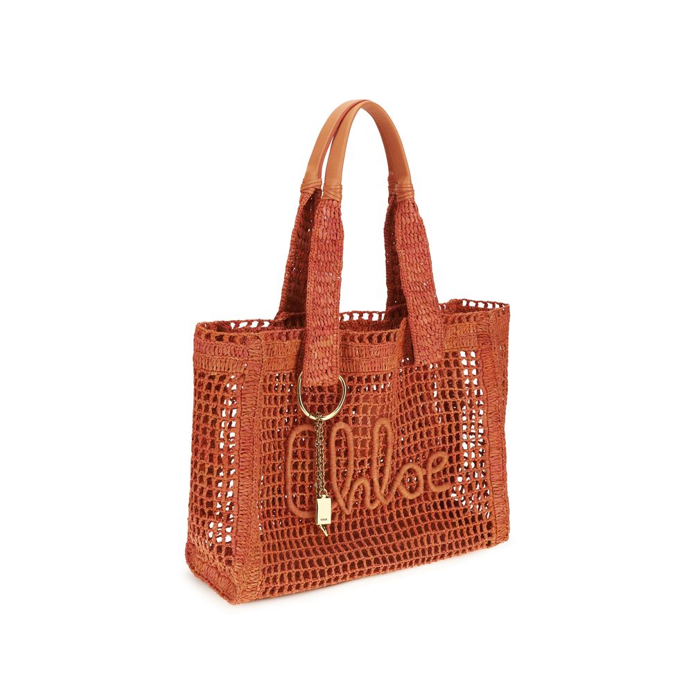 Chloé Multicolor Raffia Shoulder Bag Curated Luxury Accessories by Orvyn