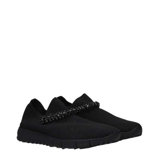 Jimmy Choo Black Fabric Slip-On Loafers Curated Luxury Accessories by Orvyn