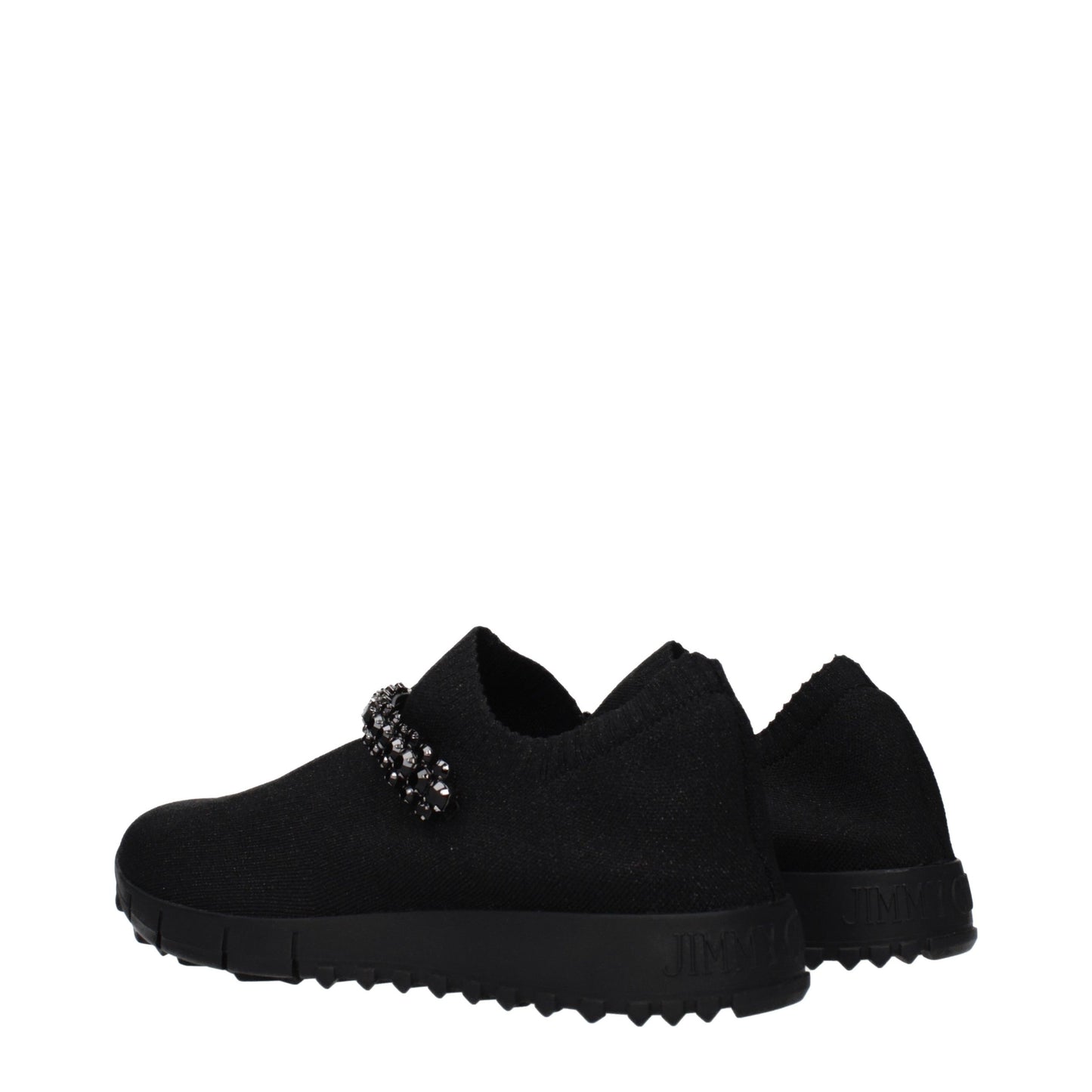 Jimmy Choo Black Fabric Slip-On Loafers Curated Luxury Accessories by Orvyn