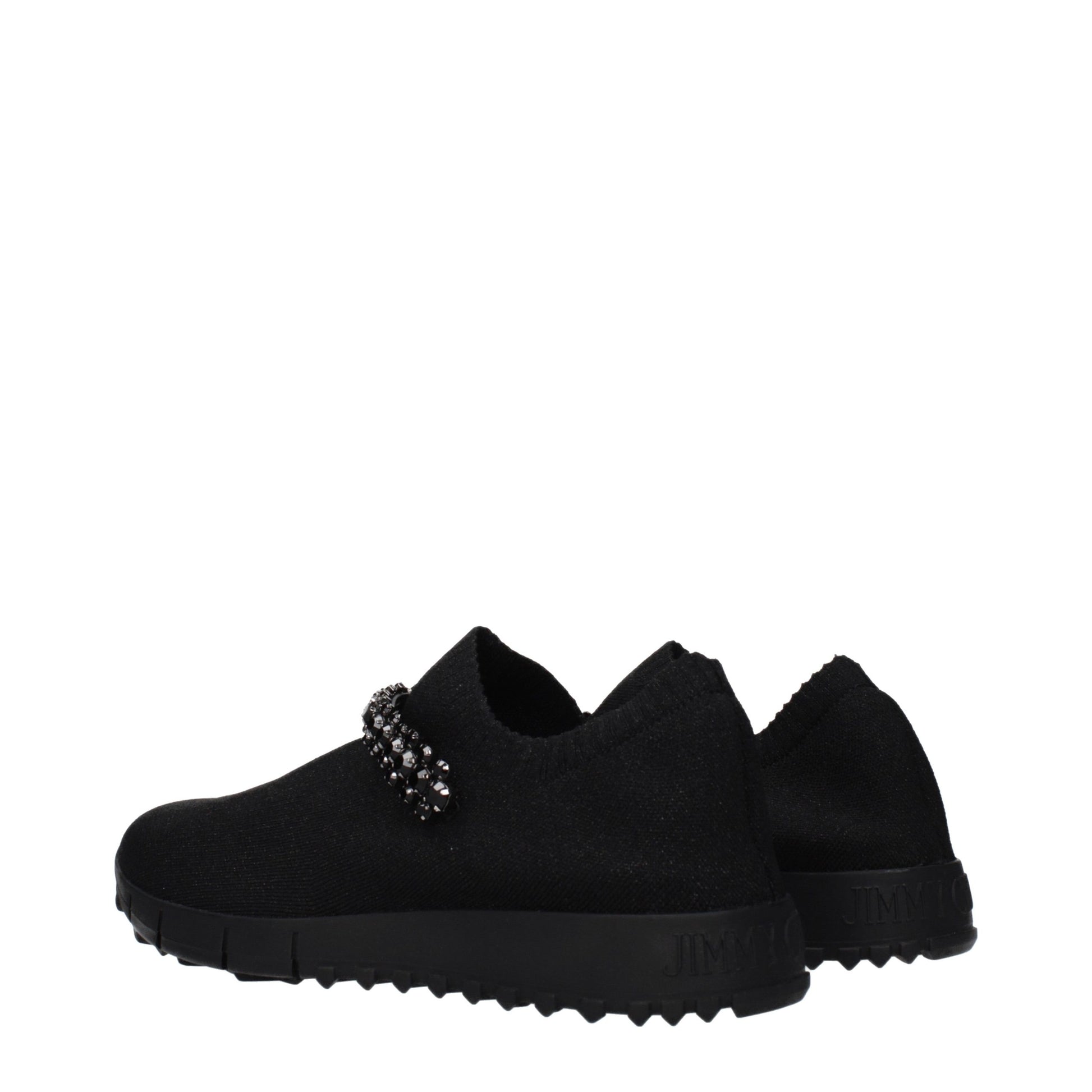Jimmy Choo Black Fabric Slip-On Loafers Curated Luxury Accessories by Orvyn