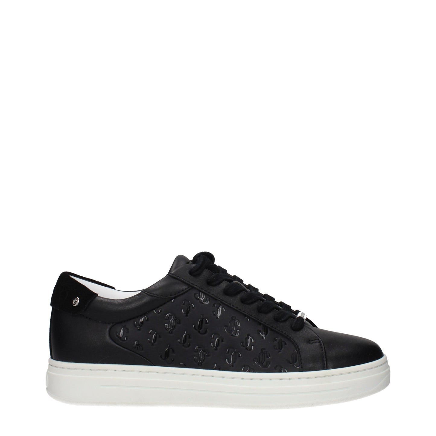Jimmy Choo Black Leather Low Top Sneakers Curated Luxury Accessories by Orvyn