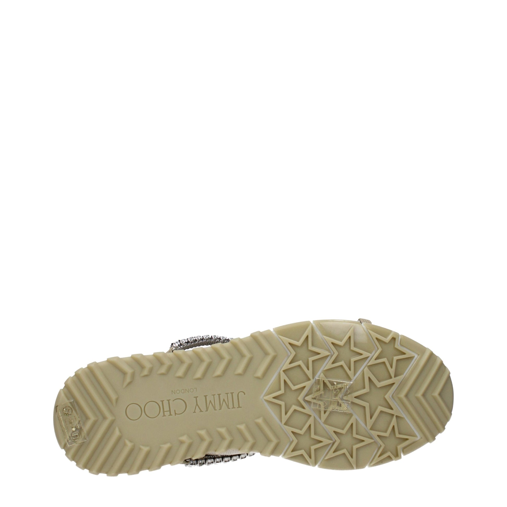 Jimmy Choo Beige Fabric Slip-On Loafers Curated Luxury Accessories by Orvyn