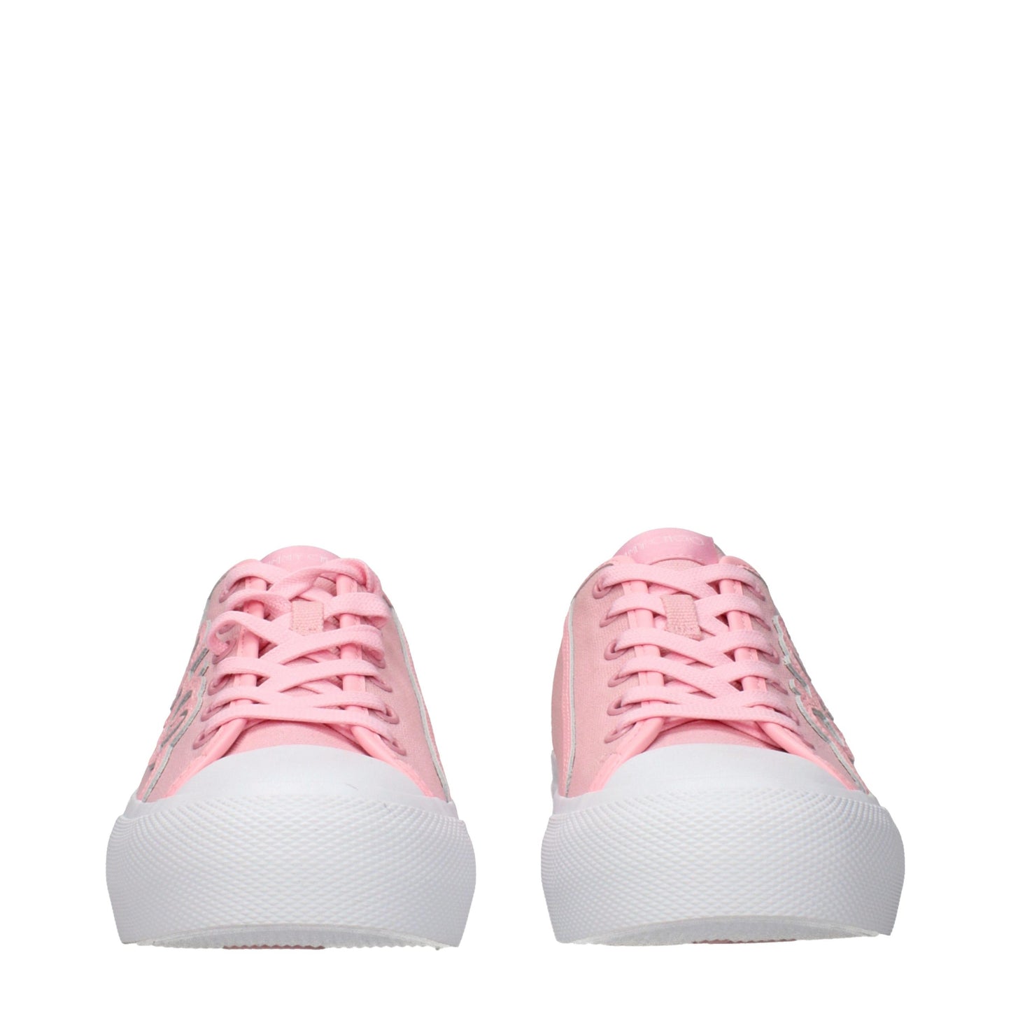 Jimmy Choo Pink Fabric Low Top Sneakers Curated Luxury Accessories by Orvyn