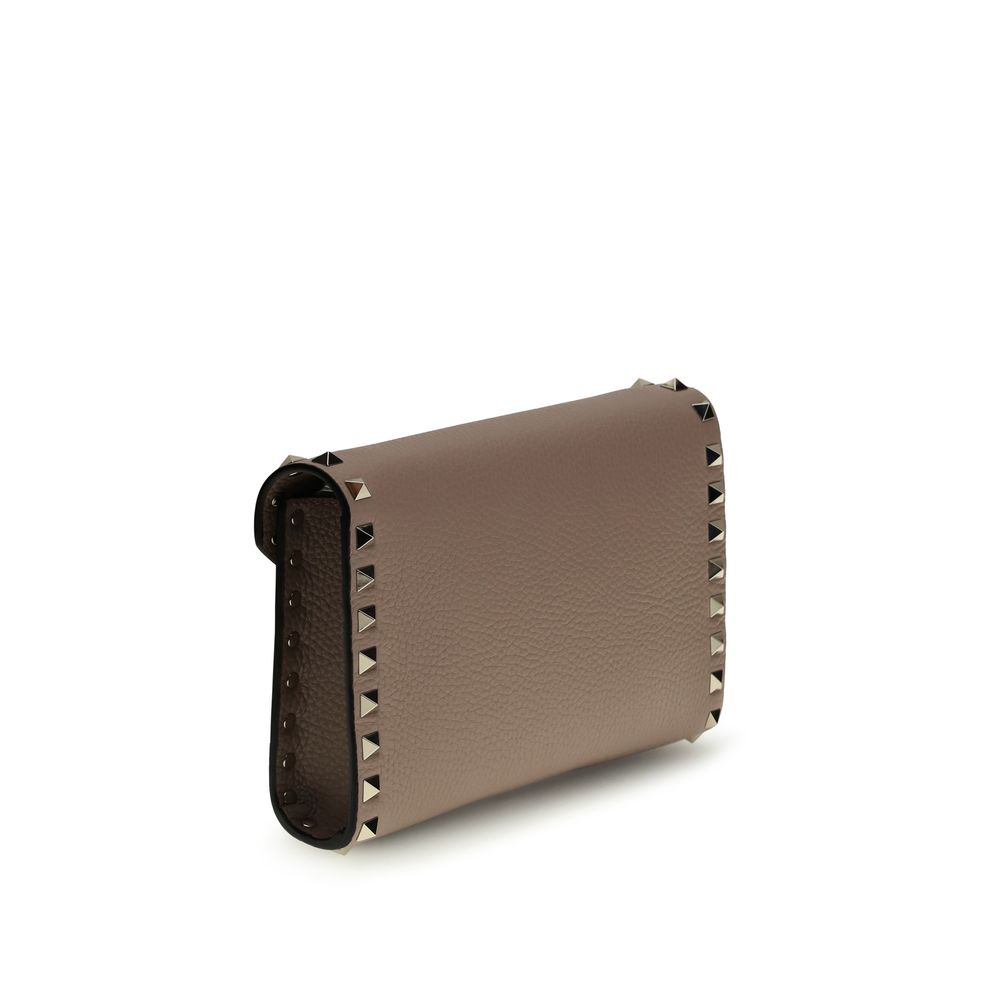 Valentino Garavani Brown Calf Leather Bos Taurus Wallet Curated Luxury Accessories by Orvyn