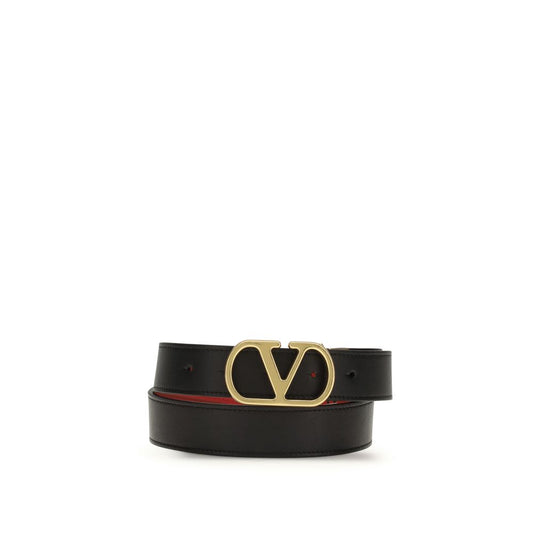 Valentino Garavani Black Calf Leather Bos Taurus Regular Belt Curated Luxury Accessories by Orvyn