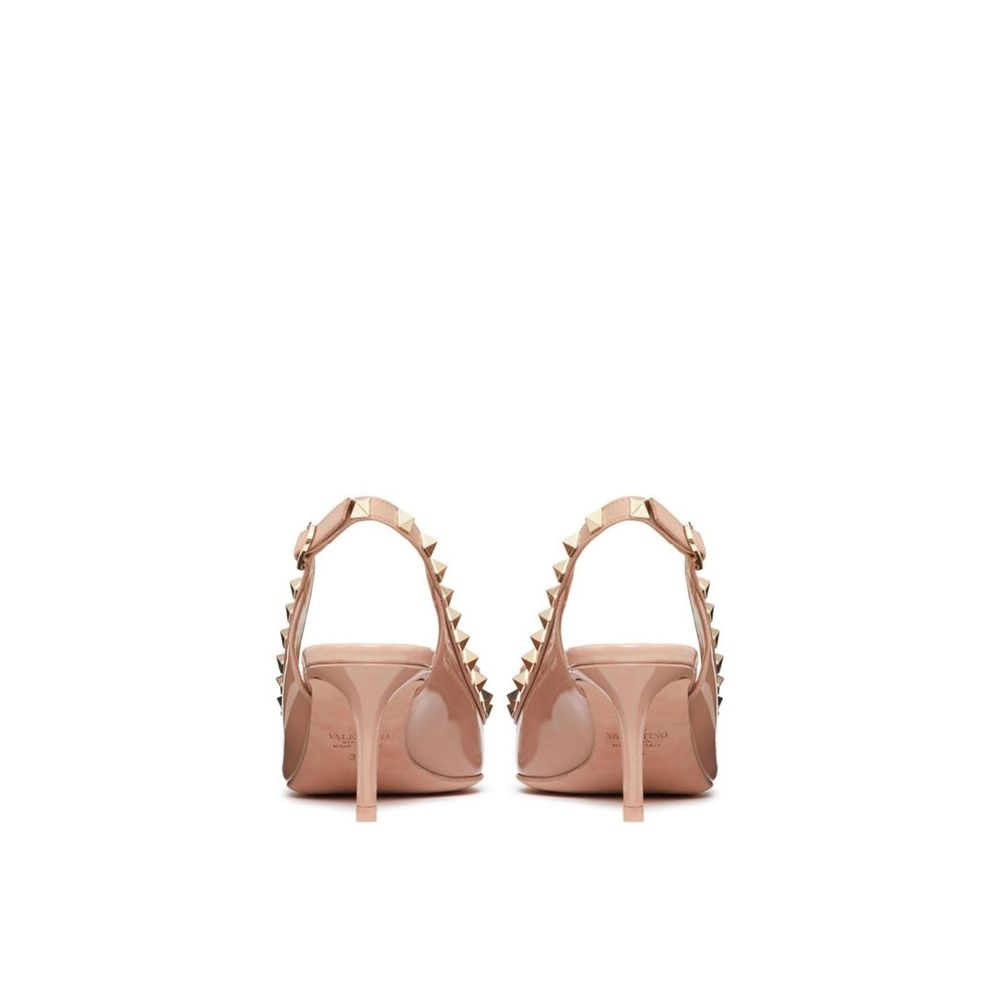 Valentino Garavani Beige Calfskin Mid Heel Pumps Curated Luxury Accessories by Orvyn