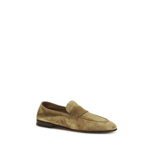 Bally Beige Calf Leather Bos Taurus Slip-On Loafers Curated Luxury Accessories by Orvyn