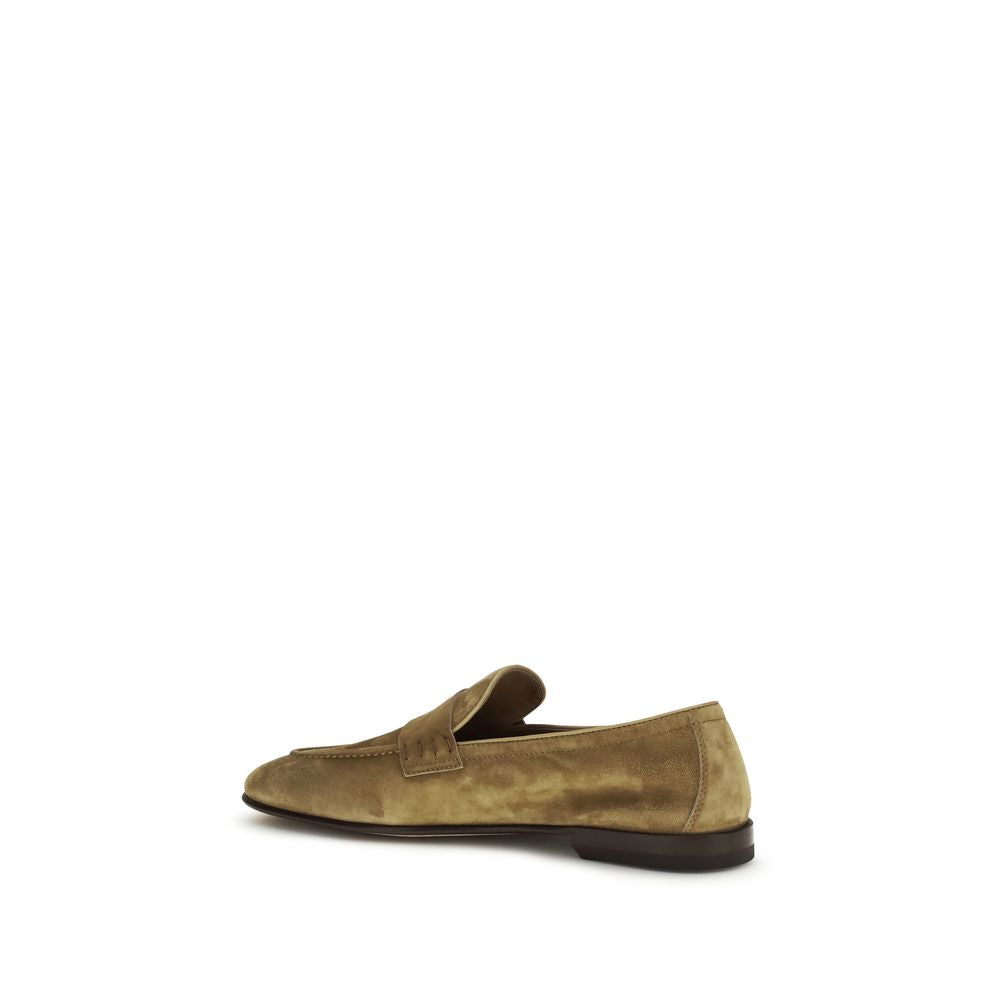 Bally Beige Calf Leather Bos Taurus Slip-On Loafers Curated Luxury Accessories by Orvyn