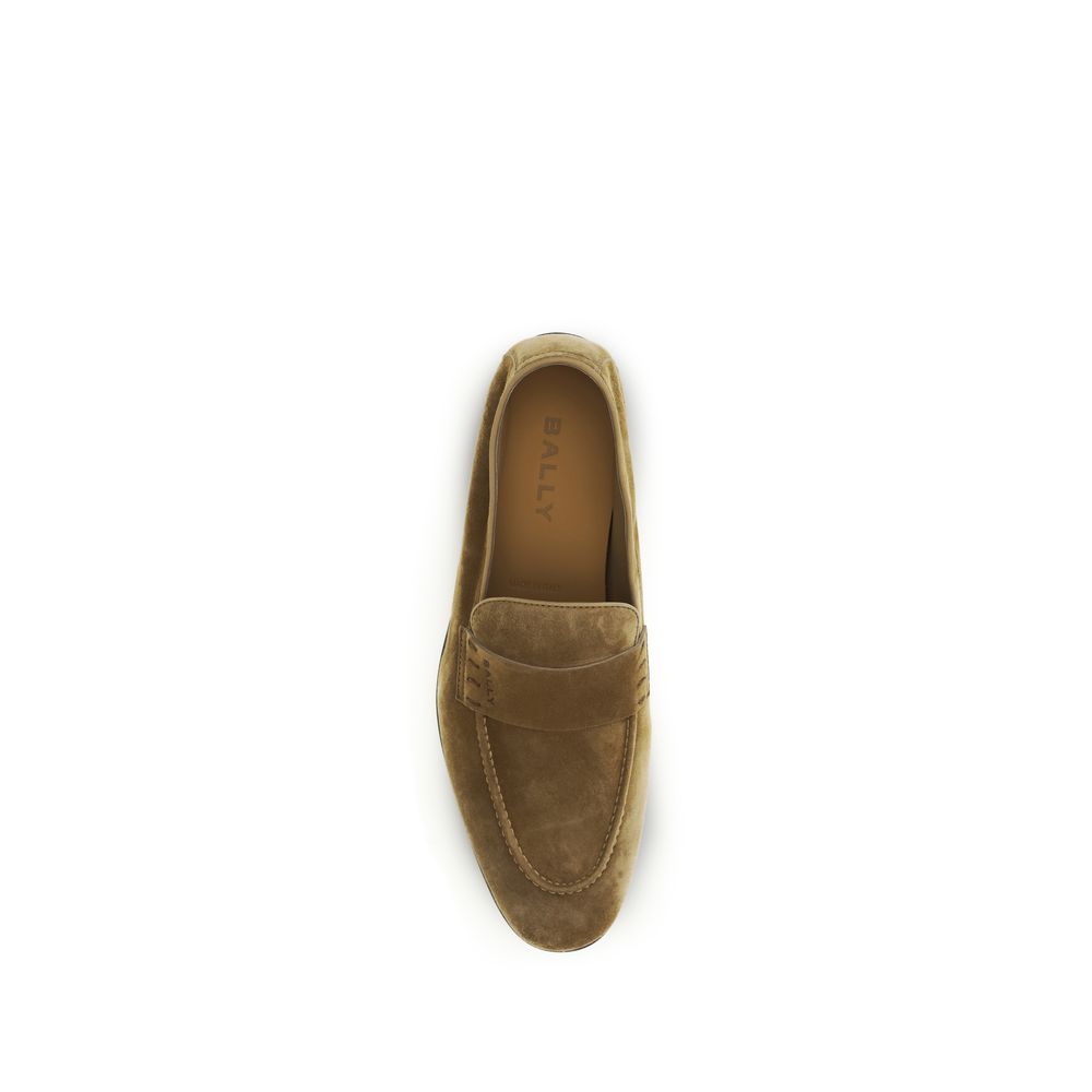 Bally Beige Calf Leather Bos Taurus Slip-On Loafers Curated Luxury Accessories by Orvyn