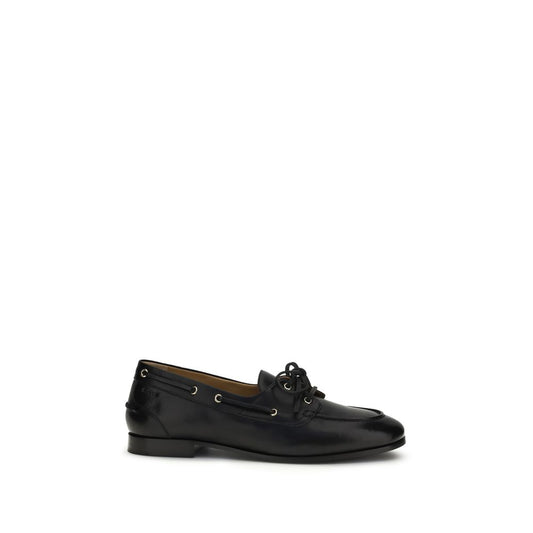 Bally Black Buffalo Leather Slip-On Loafers Curated Luxury Accessories by Orvyn