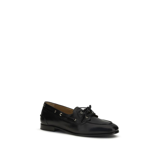 Bally Black Buffalo Leather Slip-On Loafers Curated Luxury Accessories by Orvyn