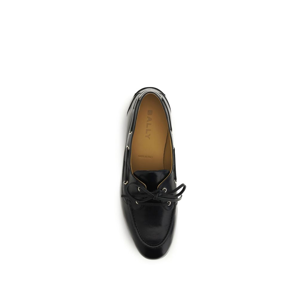 Bally Black Buffalo Leather Slip-On Loafers Curated Luxury Accessories by Orvyn