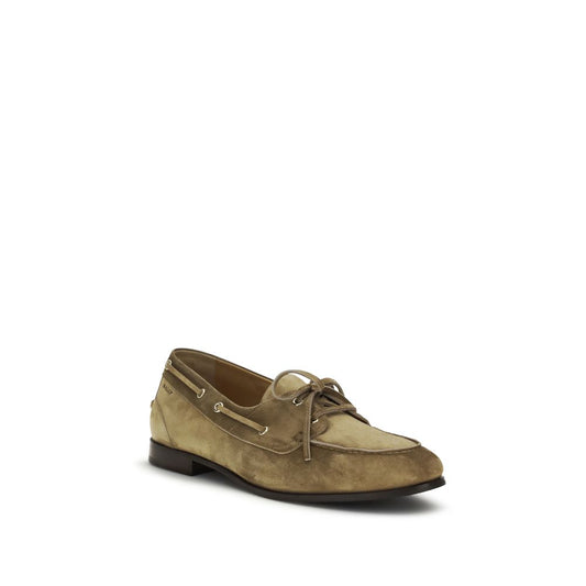 Bally Beige Buffalo Leather Slip-On Loafers Curated Luxury Accessories by Orvyn
