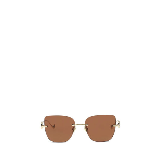 Valentino Garavani Brown Metal Sunglasses Curated Luxury Accessories by Orvyn