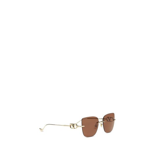 Valentino Garavani Brown Metal Sunglasses Curated Luxury Accessories by Orvyn