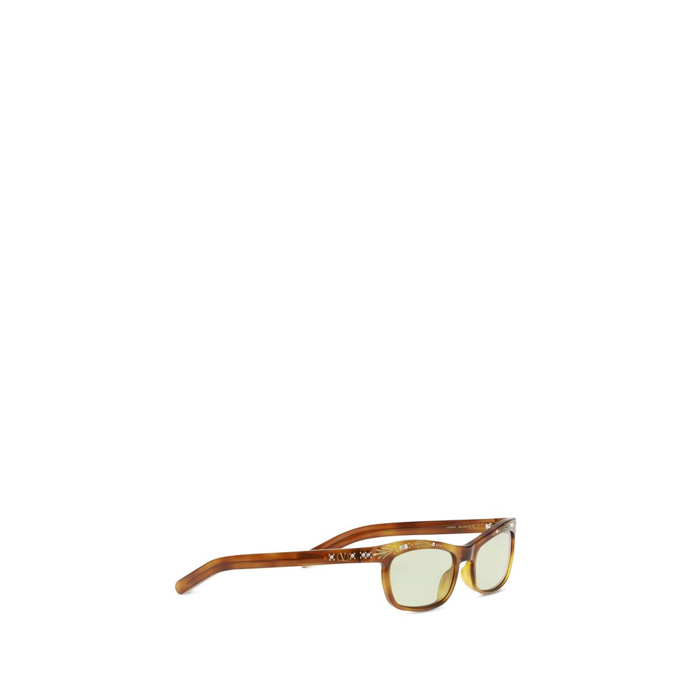 Valentino Garavani Brown Acetate Sunglasses Curated Luxury Accessories by Orvyn