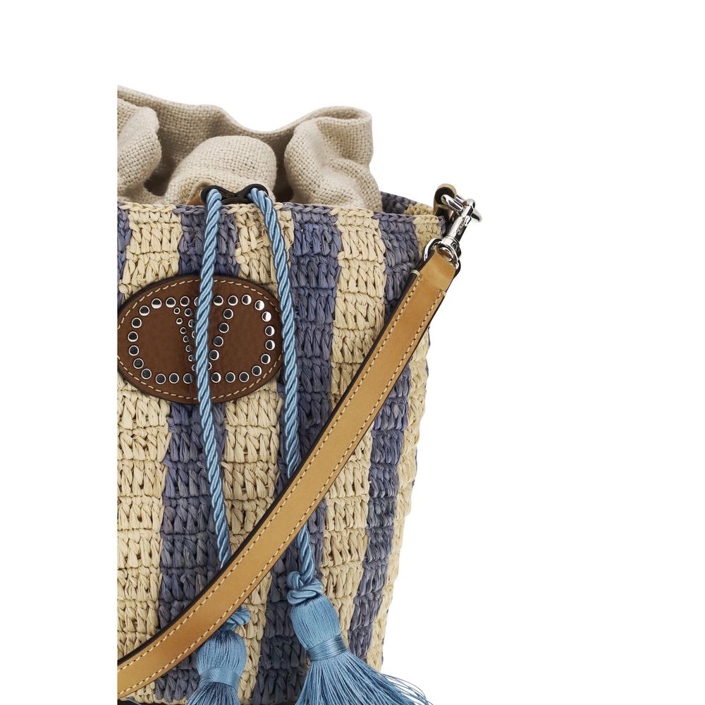 Valentino Garavani Blue Raffia Backet Bag Curated Luxury Accessories by Orvyn