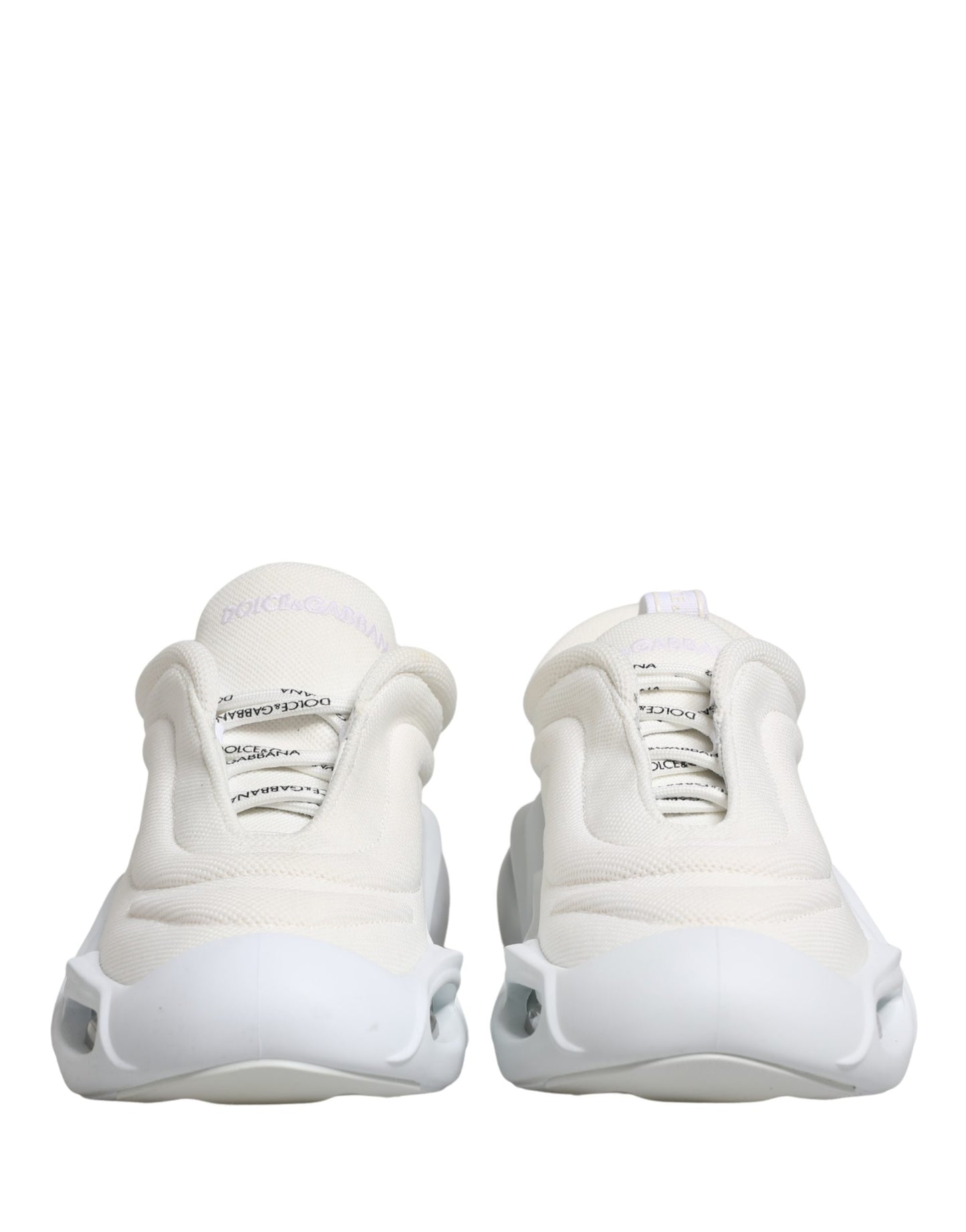 Dolce & Gabbana White Slip On Wave Low Top Sneakers Shoes Curated Luxury Accessories by Orvyn