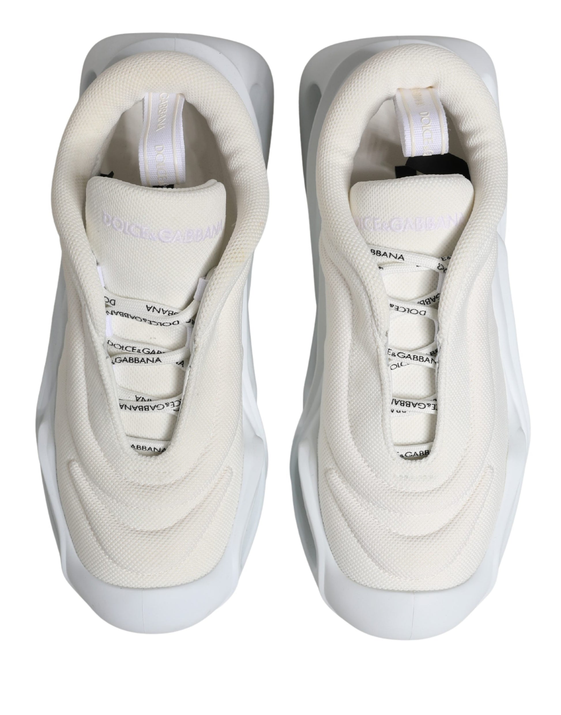 Dolce & Gabbana White Slip On Wave Low Top Sneakers Shoes Curated Luxury Accessories by Orvyn
