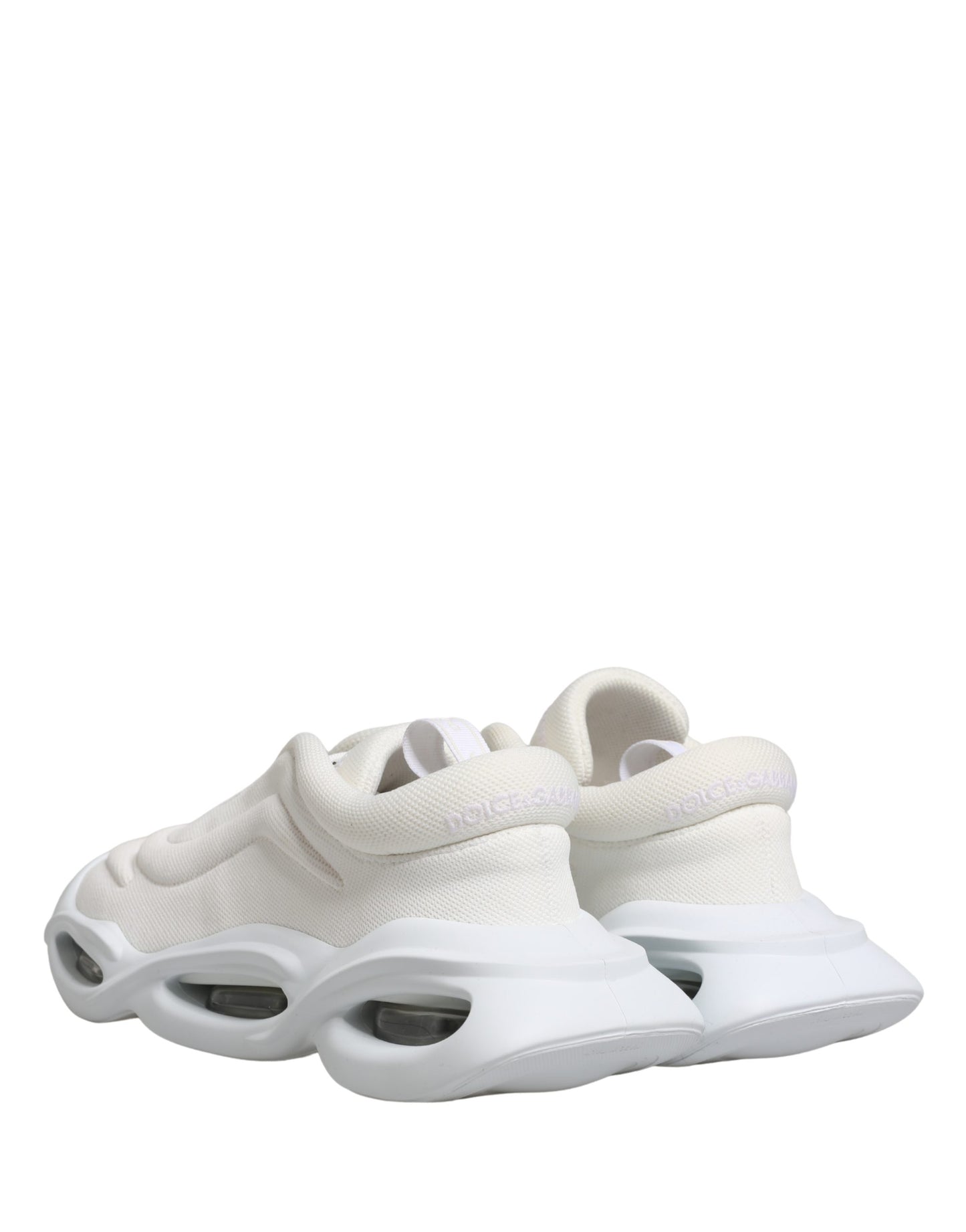 Dolce & Gabbana White Slip On Wave Low Top Sneakers Shoes Curated Luxury Accessories by Orvyn