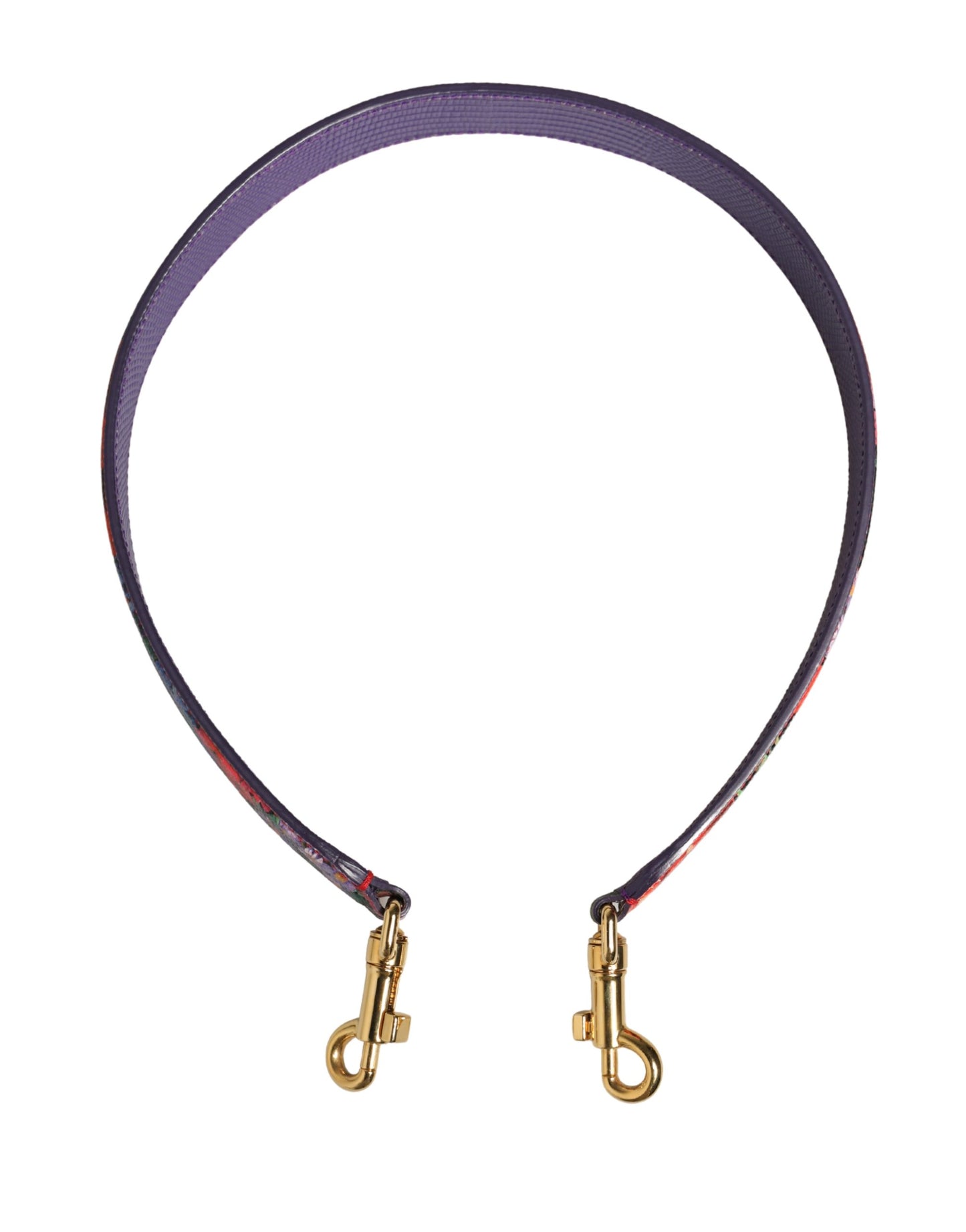 Dolce & Gabbana Multicolor Floral Leather Bag Accessory Shoulder Strap Curated Luxury Accessories by Orvyn