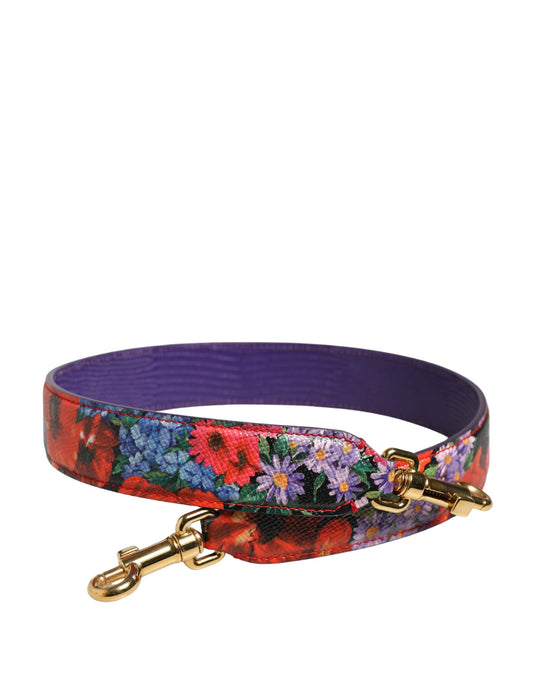 Dolce & Gabbana Multicolor Floral Leather Bag Accessory Shoulder Strap Curated Luxury Accessories by Orvyn
