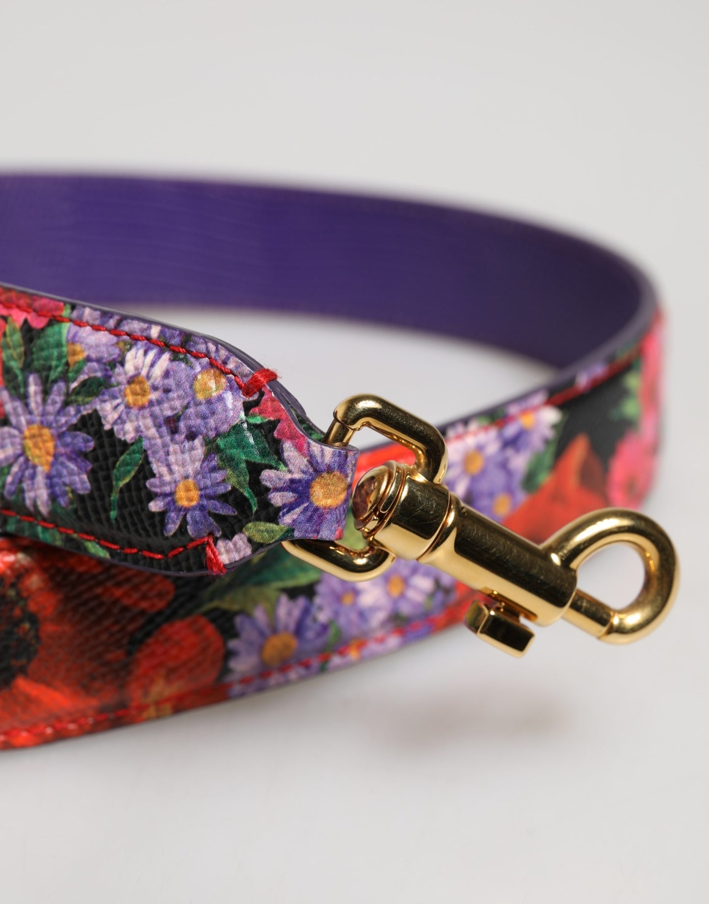 Dolce & Gabbana Multicolor Floral Leather Bag Accessory Shoulder Strap Curated Luxury Accessories by Orvyn