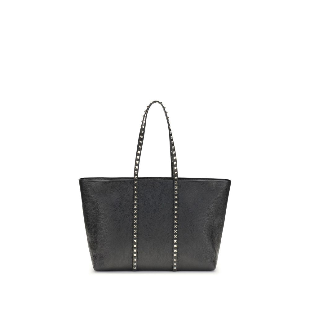 Valentino Garavani Black Rockstud Tote Bag