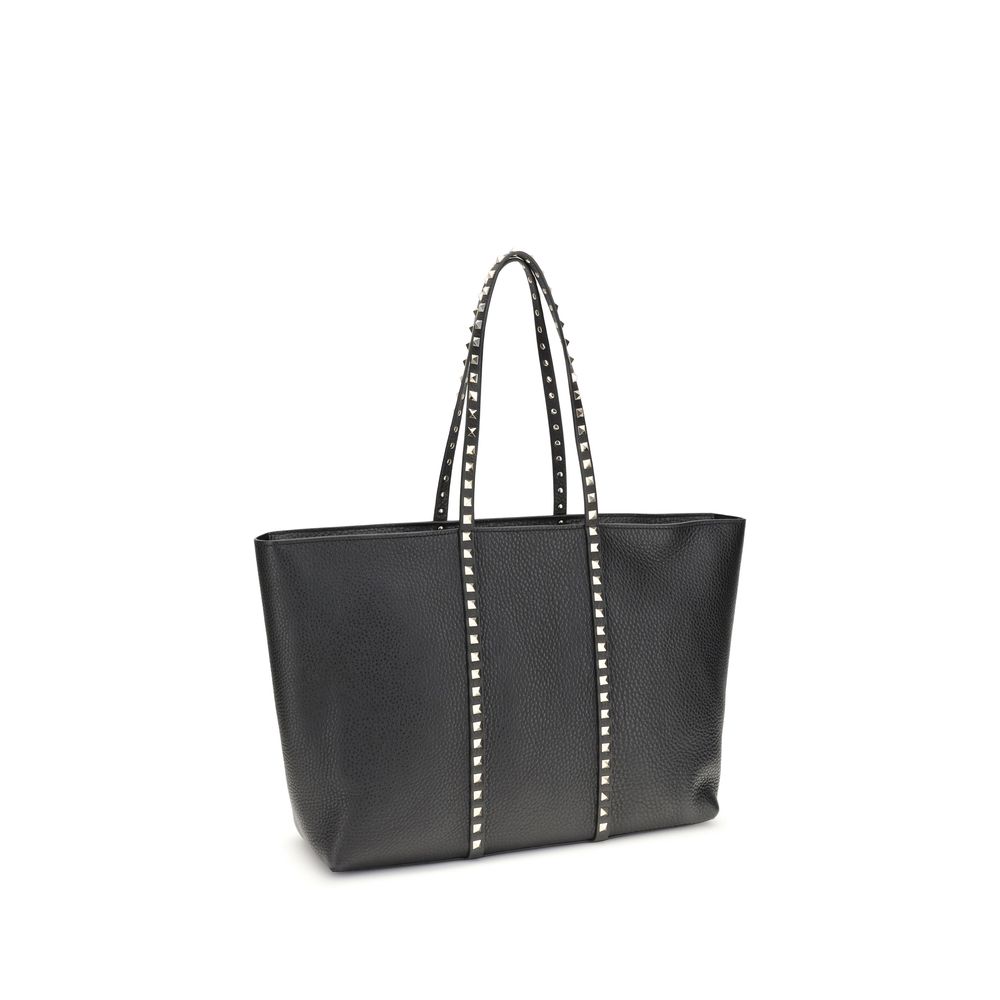 Valentino Garavani Black Rockstud Tote Bag