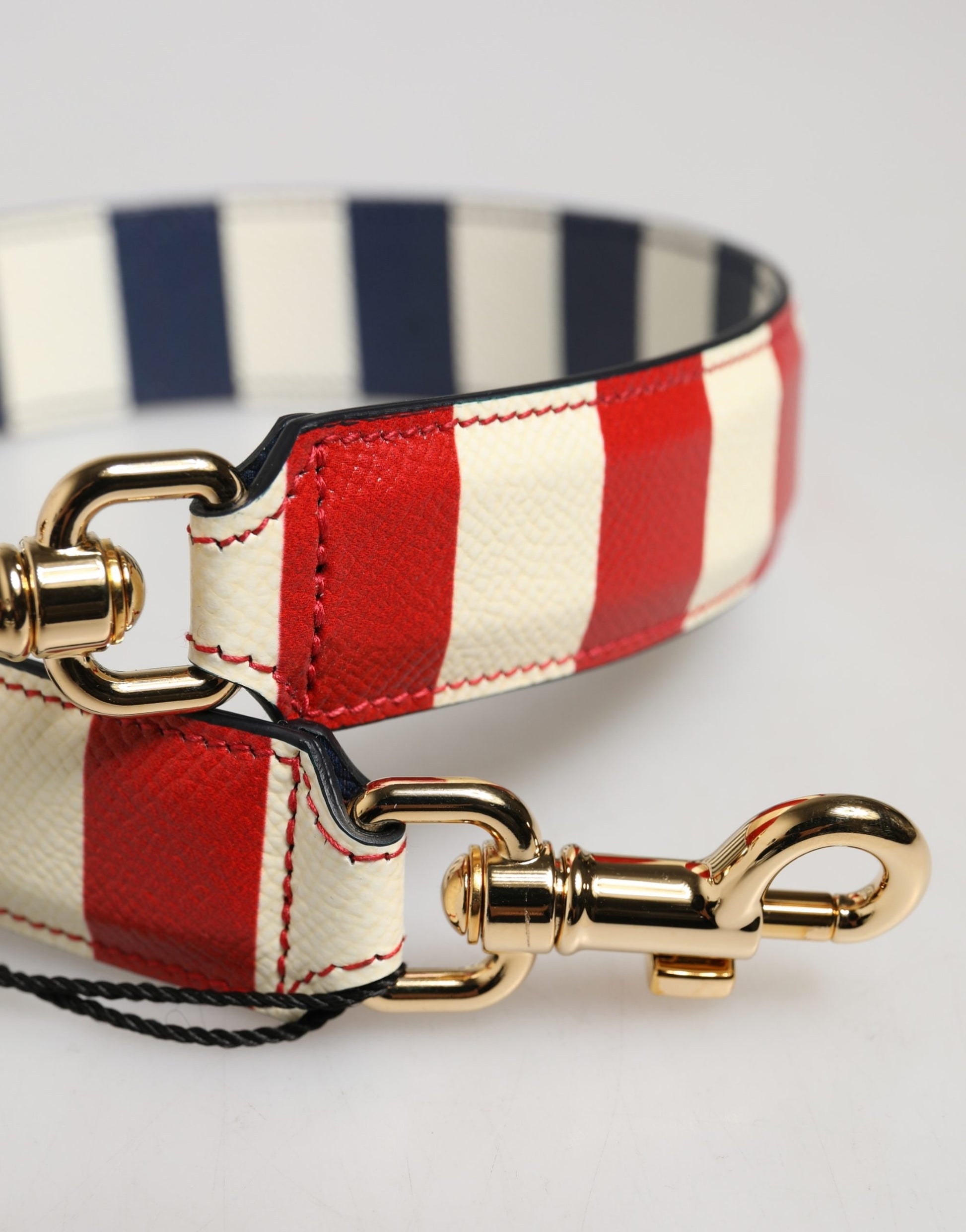 Dolce & Gabbana Multicolor Leather Striped Bag Accessory Shoulder Strap Curated Luxury Accessories by Orvyn