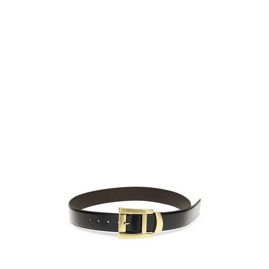 Versace Black Calf Leather Bos Taurus Regular Belt Curated Luxury Accessories by Orvyn