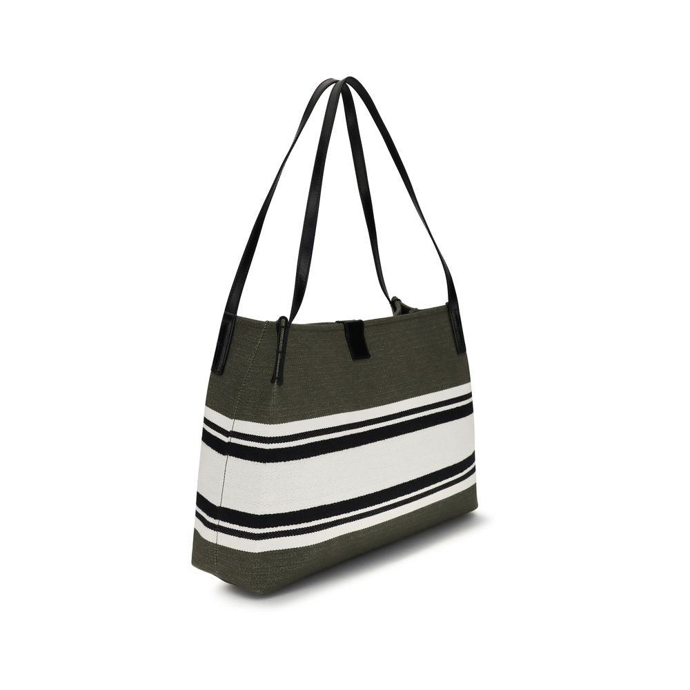 Balmain Black Cotton Shoulder Bag Bags schwarz