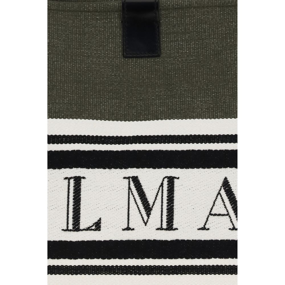 Balmain Black Cotton Shoulder Bag Bags schwarz