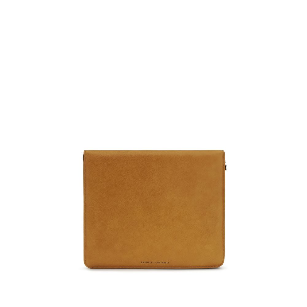 Brunello Cucinelli Brown Calf Leather Bos Taurus Wallet Curated Luxury Accessories by Orvyn