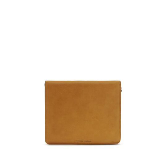 Brunello Cucinelli Brown Calf Leather Bos Taurus Wallet Curated Luxury Accessories by Orvyn