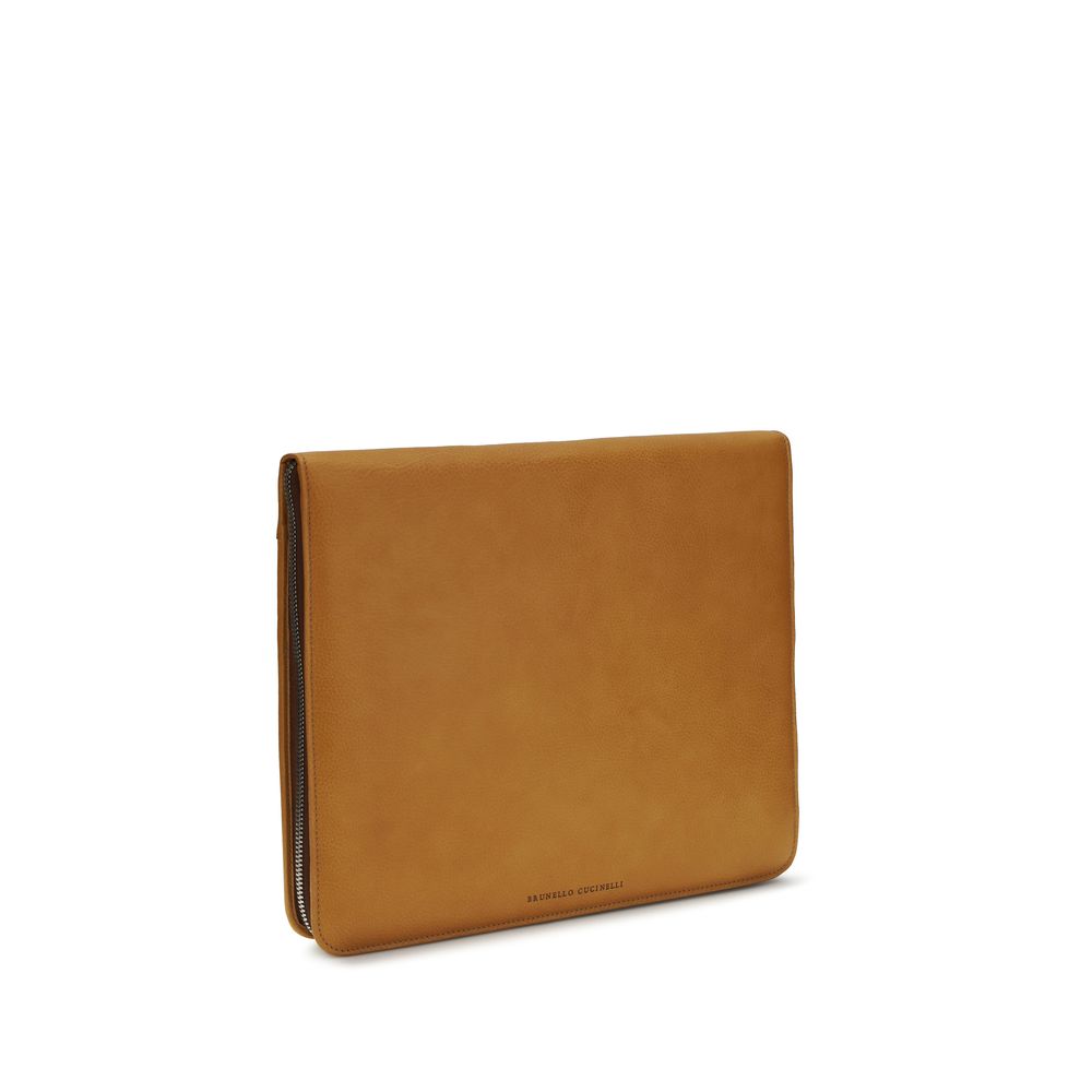 Brunello Cucinelli Brown Calf Leather Bos Taurus Wallet Curated Luxury Accessories by Orvyn