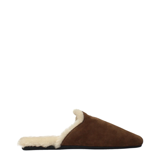 Prada Brown Leather Slippers Curated Luxury Accessories by Orvyn