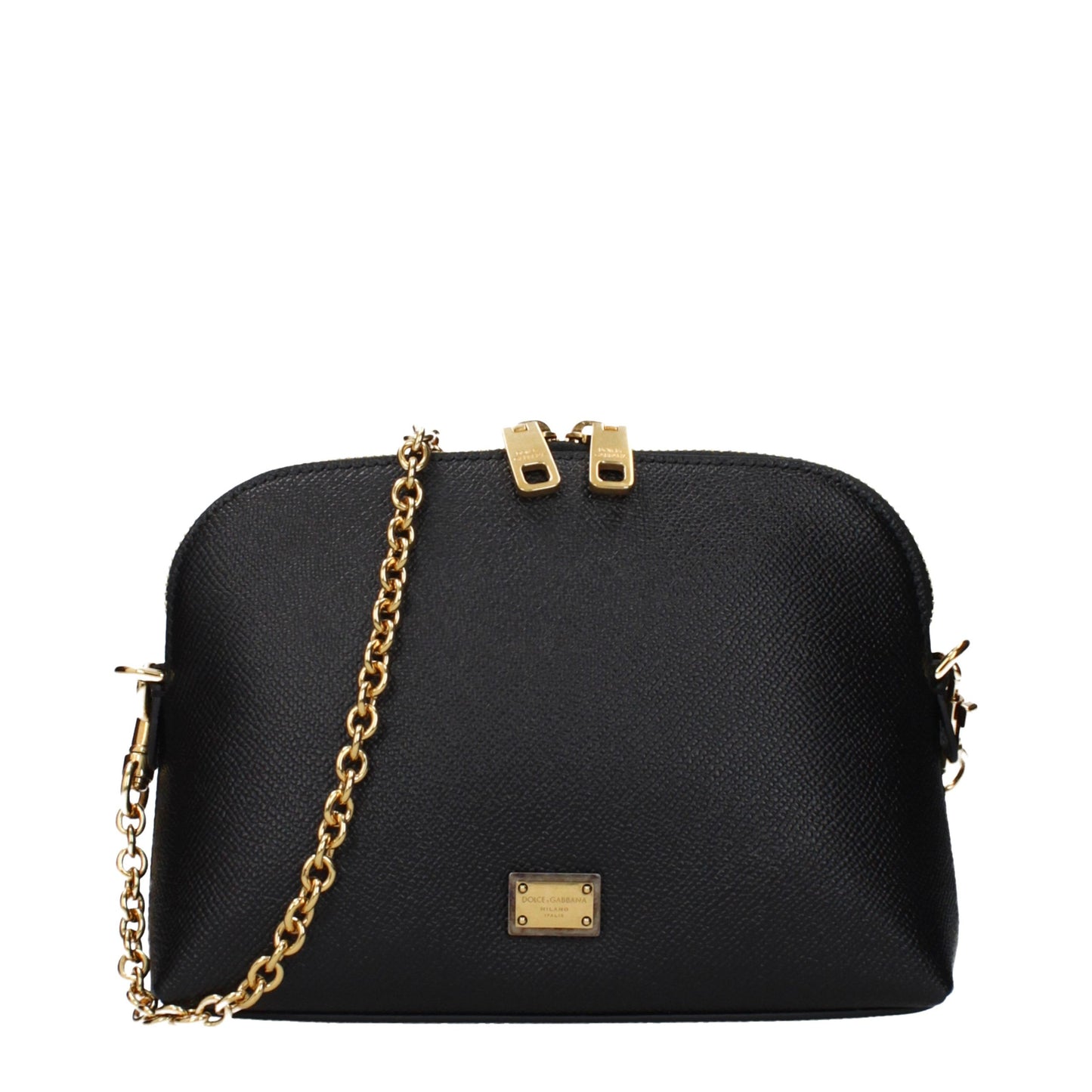 Dolce & Gabbana Black Leather Shoulder Bag Curated Luxury Accessories by Orvyn