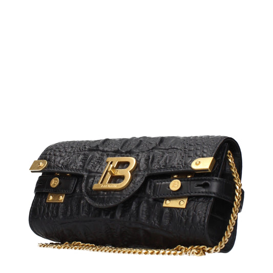 Balmain Black Leather Clutch Bag Curated Luxury Accessories by Orvyn