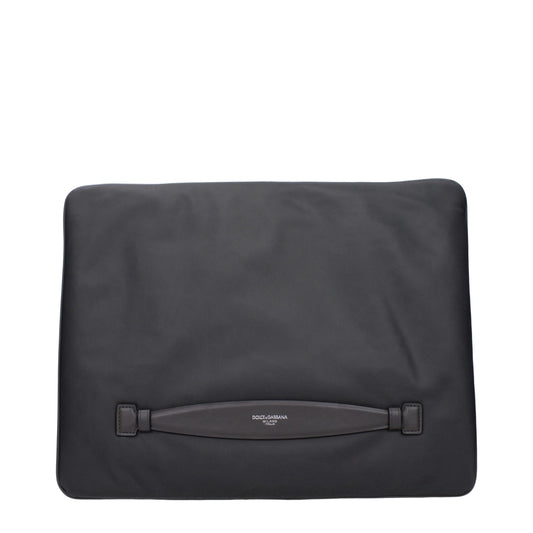 Dolce & Gabbana Gray Fabric Clutch Bag Curated Luxury Accessories by Orvyn
