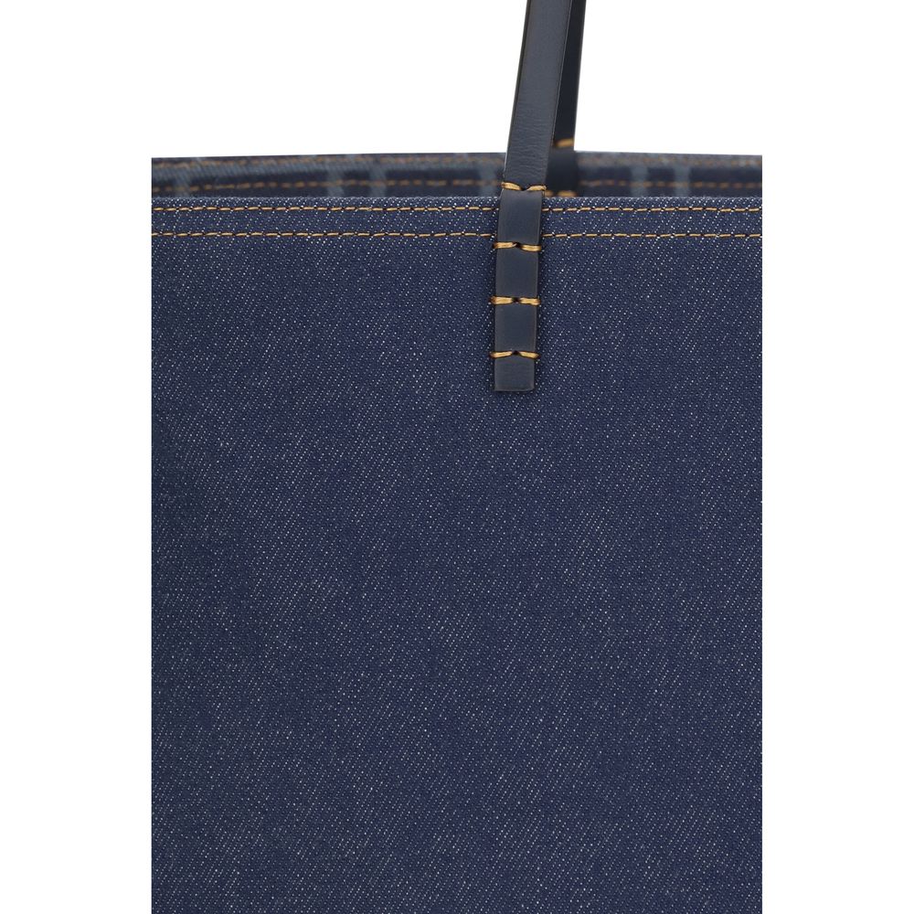 Fendi Blue Cotton Shoulder Bag Curated Luxury Accessories by Orvyn